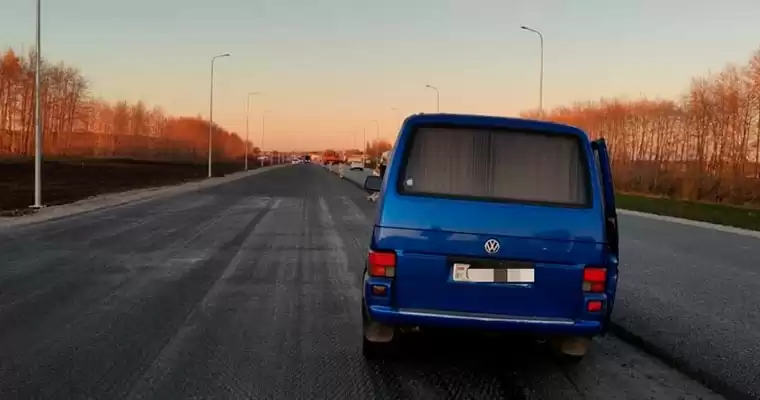 Попавший в аварию Volkswagen
