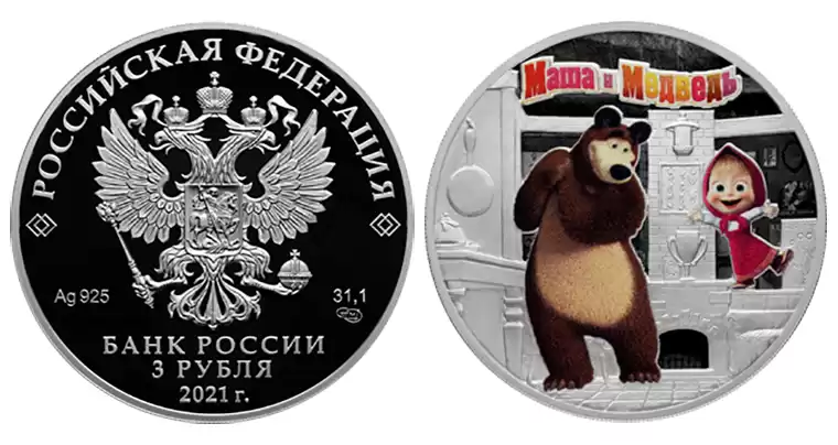 В России появятся новые монеты с «Машей и Медведем»