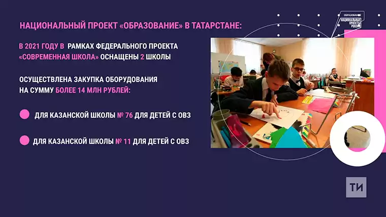 В Татарстане оснастили две школы для детей с ОВЗ