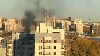 Во время демонтажа здания «Ривьеры» в Казани произошел пожар