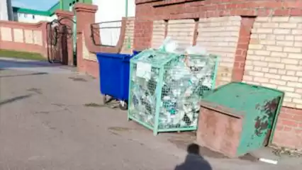 Нижнекамцы обнаружили, что в 10-м микрорайоне установлен лишь 1 контейнер для пластиковых бутылок - НТР 24