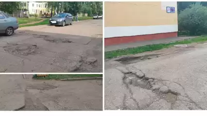 Жители Нижнекамска просят заделать ямы во дворе, но коммунальщики советуют им потерпеть - НТР 24