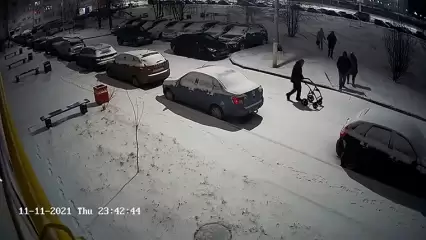 Нижнекамка показала видео, на котором у её коляски крадут колёса - НТР 24