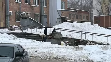 В Нижнекамске начали реконструкцию лестницы у ТЦ «Хыял»