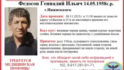 В Нижнекамске объявлен срочный сбор на поиски пропавшего мужчины - НТР 24