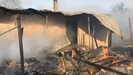 В одной из деревень Татарстана при пожаре погиб хозяин дома