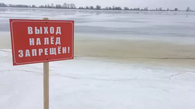 В одном из парков Казани заметили молодых людей, катающихся на коньках по тонкому льду