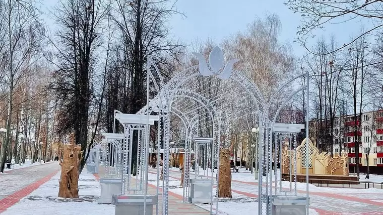 Жители Нижнекамска могут полюбоваться обновлёнными новогодними инсталляциями в парке им. Тукая