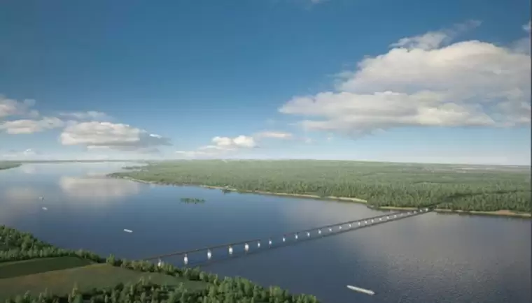 При строительстве моста через Волгу в Татарстане разбился насмерть рабочий