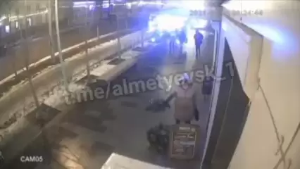 Жительница Альметьевска украла верхушку ёлки у кафе и попала на видео
