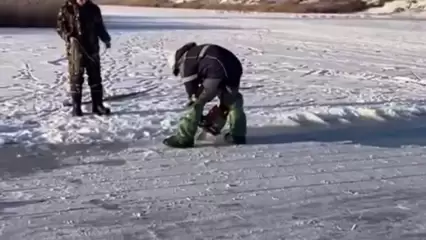 Максим Санков показал, как заготавливают лед для строительства елочных городков в Нижнекамске - НТР 24