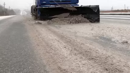 Из-за метели введены ограничения на трассе М-5 «Урал» на федеральной дороге Казань – Оренбург - НТР 24