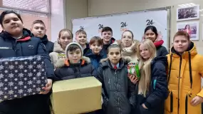 Ученики 7А класса села Большое Афанасово принесли подарки для животных