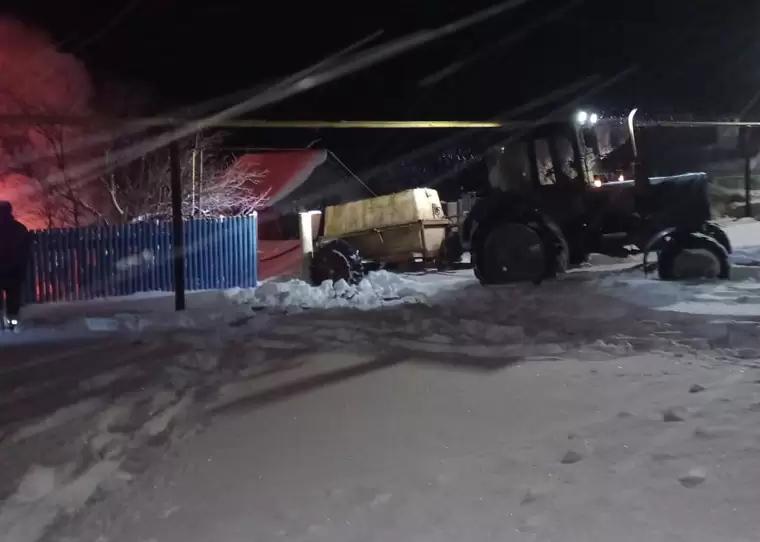Тушение пожара в Ютазинском районе Татарстана, где погиб мужчина