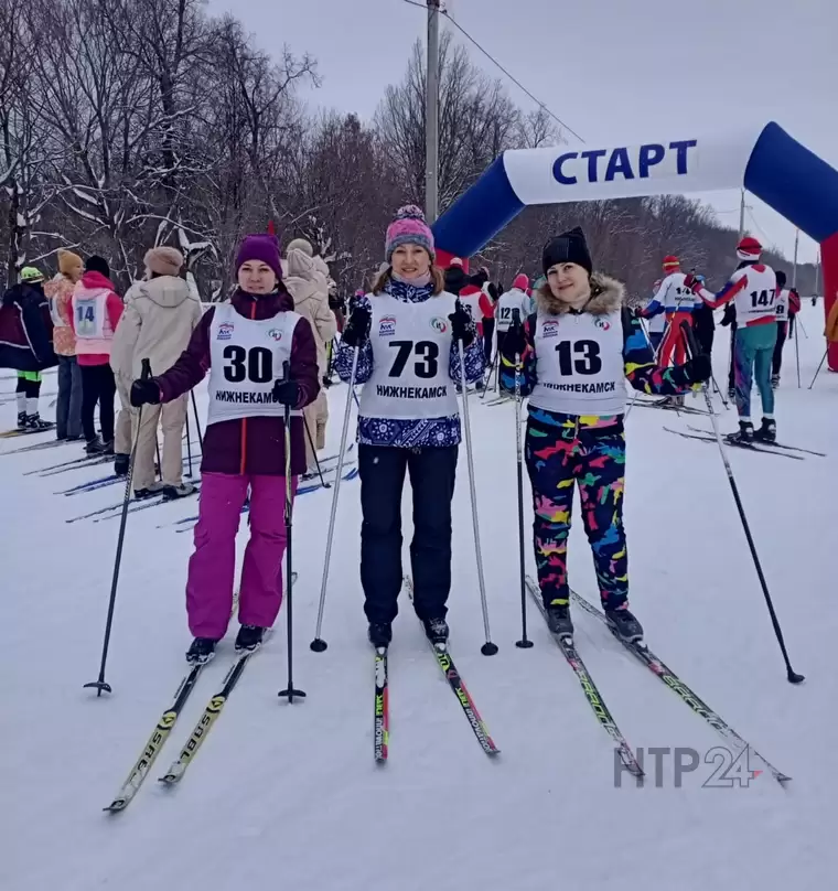 Участники лыжных гонок