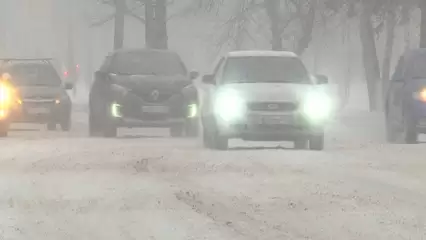 Из-за сильного снегопада на трассе М5 в Татарстане ограничено движение до четырёх часов утра