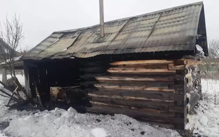 В селе Елантово Нижнекамского района горела баня