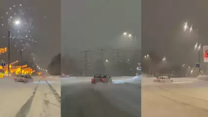 На видеорегистратор попал очередной дрифтер из Нижнекамска - НТР 24