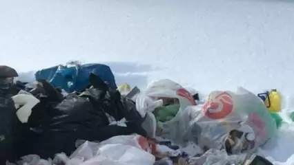 Жители Большого Афанасово показали скопившийся за две недели мусор и нечищеные дороги от снега