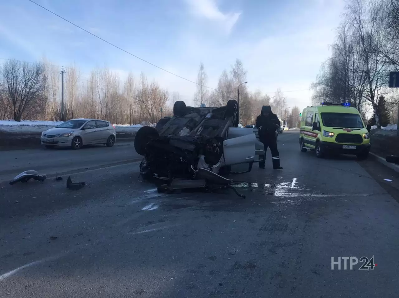 В Нижнекамске на видео попало, как пьяный водитель устроил ДТП – два человека пострадали