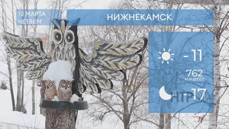 Погода в Нижнекамске на 10-е марта 2022 года