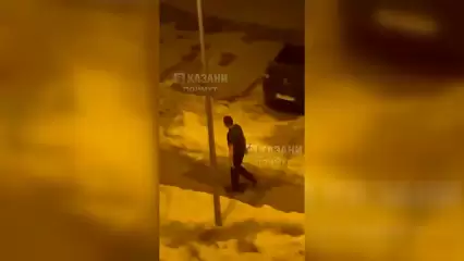 В Казани мужчина в футболке разгуливал с ножом по улице