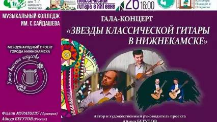 Нижнекамск с концертом посетят звёзды классической гитары