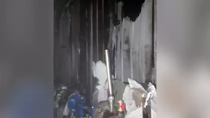 В Нижнекамске из-за огарка от сварки загорелось строящееся здание