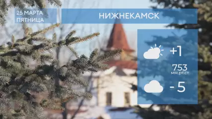 Прогноз погоды в Нижнекамске на 25-е марта 2022 года