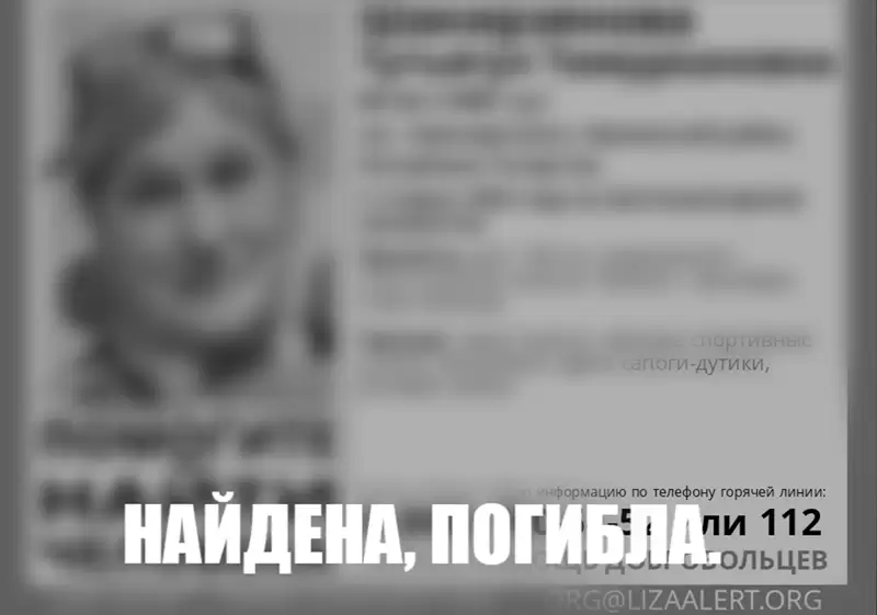 Пропавшая в Татарстане в начале марта пенсионерка найдена мёртвой