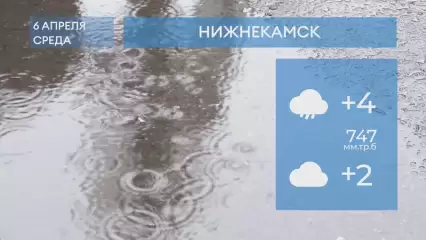 Прогноз погоды в Нижнекамске на 6-е апреля 2022 года