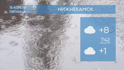 Прогноз погоды в Нижнекамске на 15-е апреля 2022 года