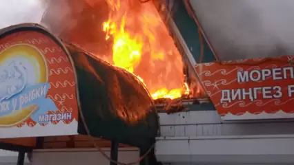 Установлена причина пожара в магазине на центральном рынке Нижнекамска - НТР 24