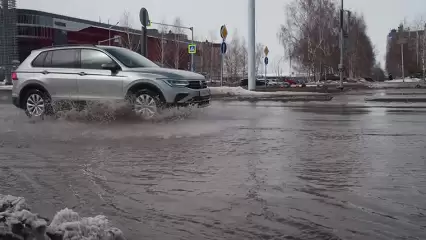 В Татарстане остались подтопленными два участка автомобильных дорог