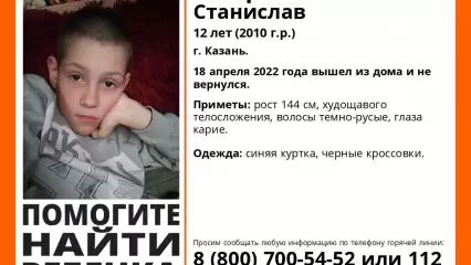В Казани 12-летний мальчик ушел гулять с собакой и не вернулся