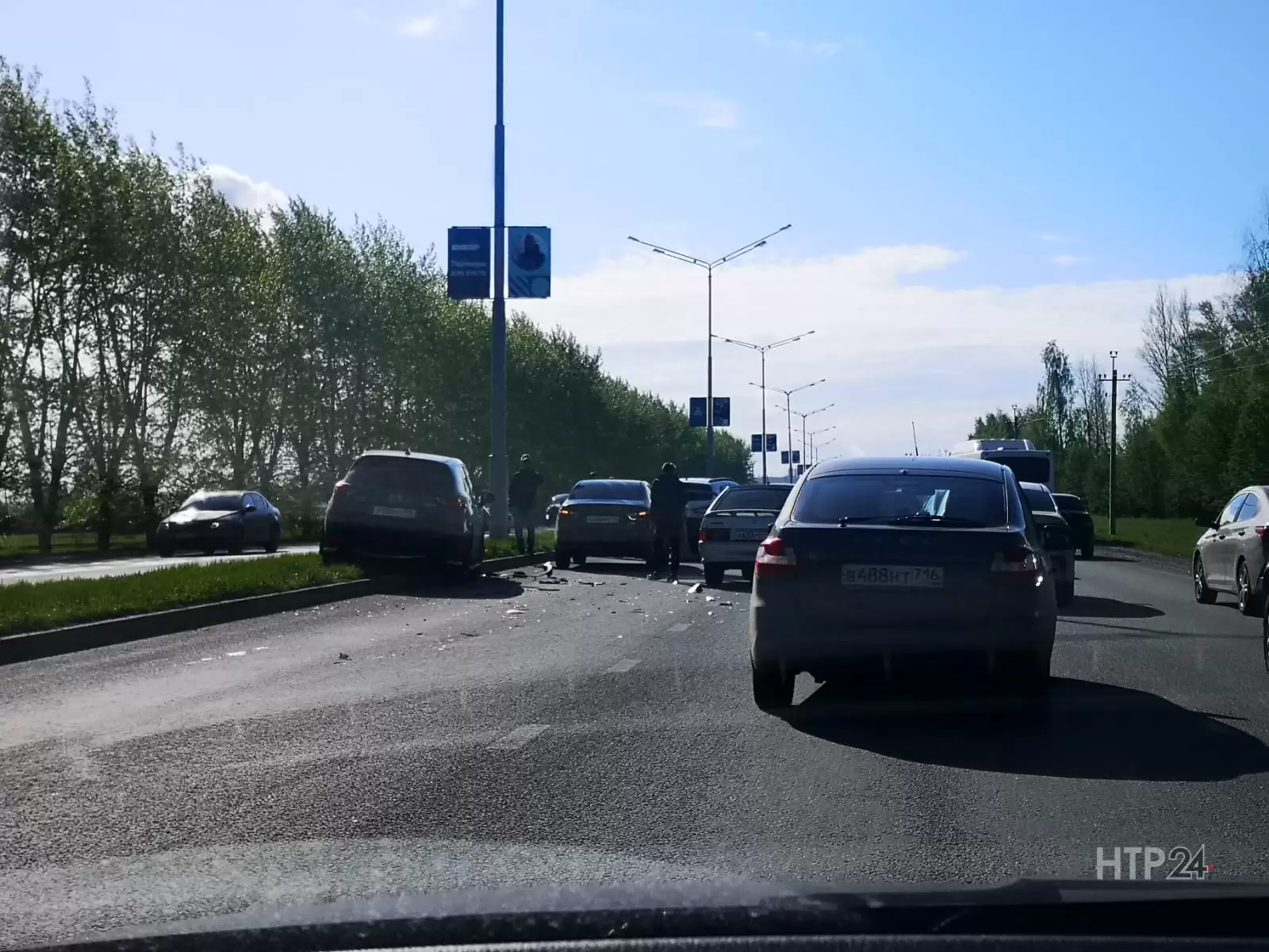 В Нижнекамске на Соболековской трассе произошло массовое ДТП