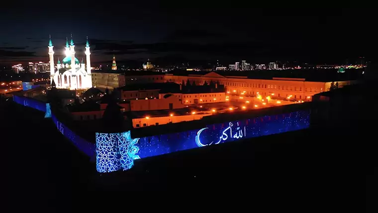 Появилось видео светового шоу на стенах Казанского Кремля к 1100-летию принятия Ислама Волжской Булгарией