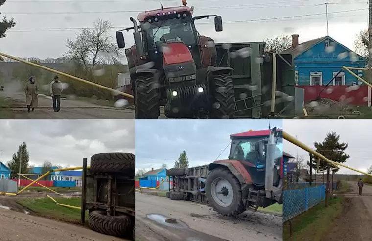 В Татарстане жители более сотни домов остались без газа из-за снесшего трубу трактора