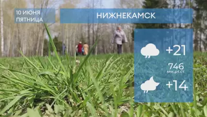 Прогноз погоды в Нижнекамске на 10-е июня 2022 года