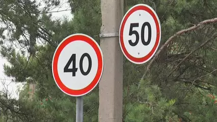 В Татарстане на двух участках трассы сняли знаки ограничения скорости
