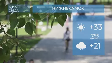 Погода в Нижнекамске на 13-е июля 2022 года