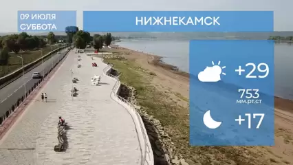 Прогноз погоды в Нижнекамске на 9-е июля 2022 года