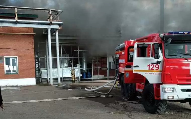 В Татарстане произошёл пожар на молочном комбинате