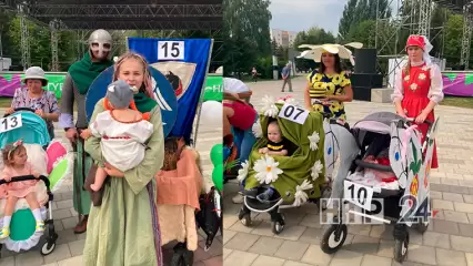 В Нижнекамске начался парад колясок - НТР 24