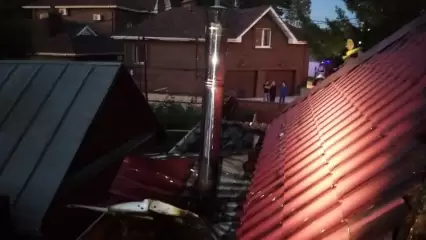 В Нижнекамске на Красном Ключе горела баня - НТР 24