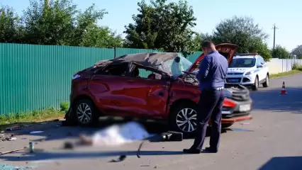 В дачном массиве под Нижнекамском разбился автомобиль с четырьмя пассажирами — погибла девушка