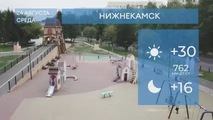 Прогноз погоды в Нижнекамске на 24 августа 2022 года