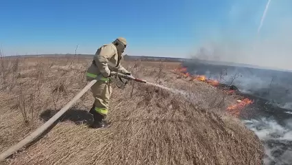 За полгода в Нижнекамском районе 68 раз горели трава и мусор