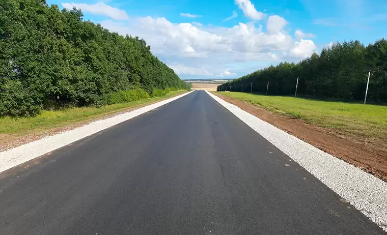 Ремонт участка трассы Лаишево – Чирпы в Татарстане выполнен на 90%