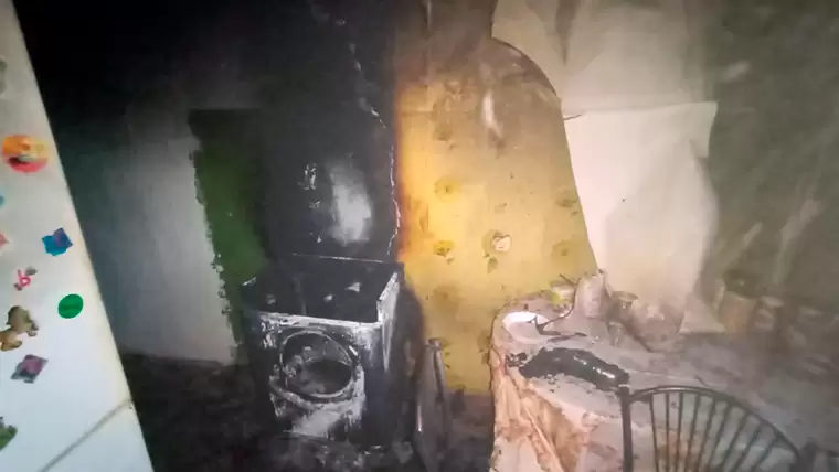 В Альметьевске произошел пожар из-за стиральной машинки